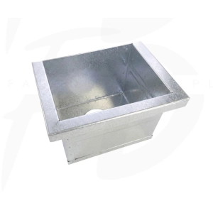 Kosz zlewowy od firmy KROP z blachy alucynk na rurę ⌀ 100